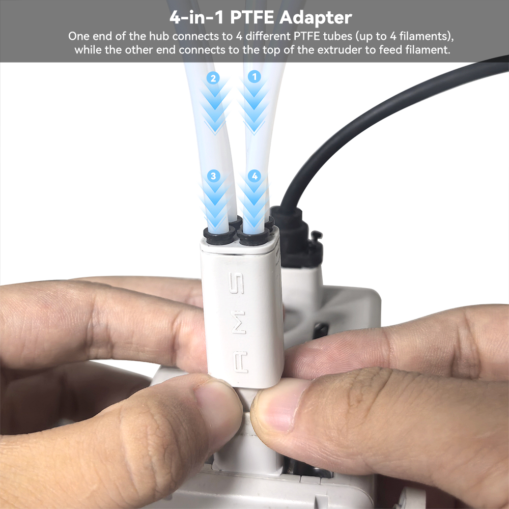 3D Printing Cnc - Ulepszony adapter PTFE 4-w-1 do Bambu