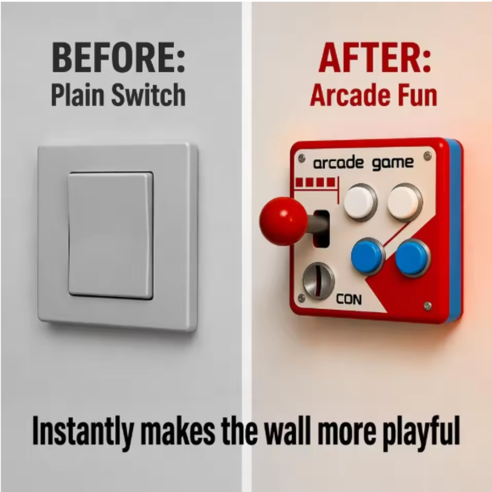 3D Printing Enthusiast - Retro Osłona na Joystick Arcade, Bezprzewodowa