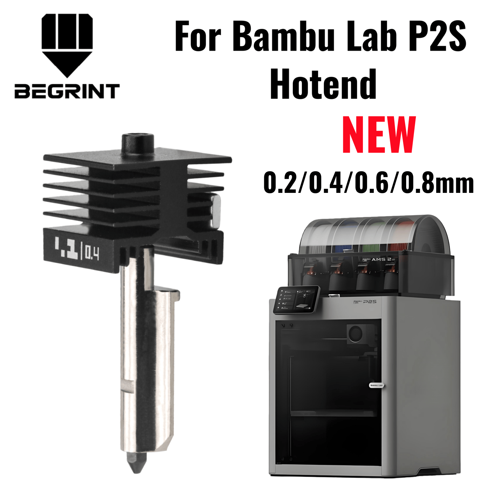 3D Printing Nozzle - Ulepszony hotend Bambu Lab P2S X2D,