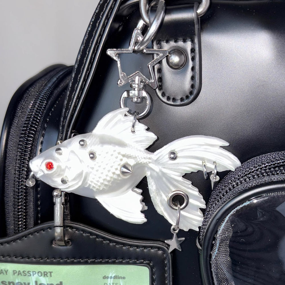 3D Printing Titanium - Nowy Gotycki Punkowy Wisiorek z Złotą