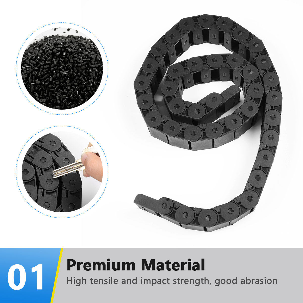 1M Czarny Plastikowy Łańcuch P – 3D Printing Cnc recenzja i cena