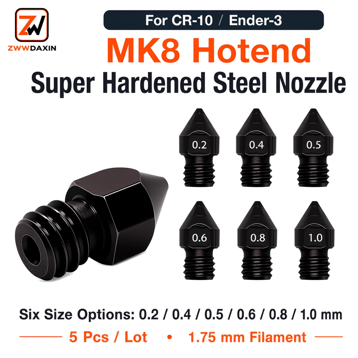 Dysza ze superwytrzymałej stal – 3D Printing Nozzle recenzja i cena