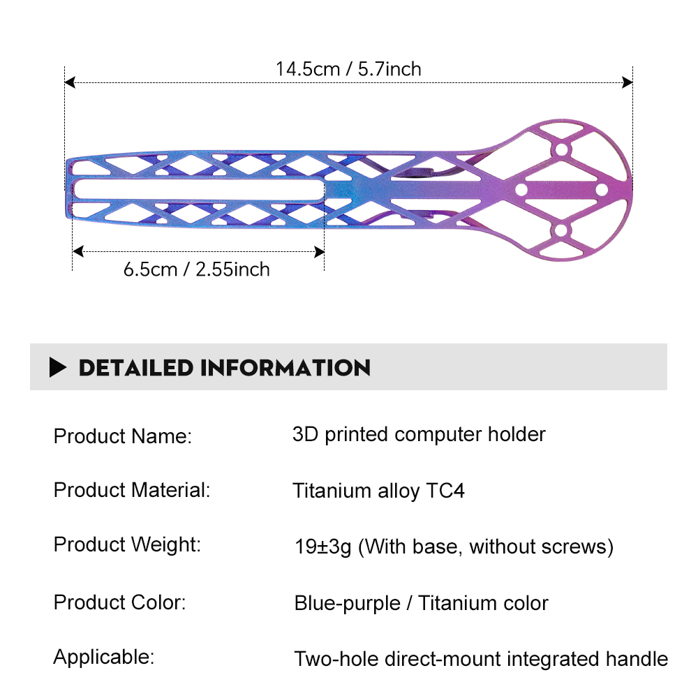 Uchwyt rowerowy TOSEEK z stopu – 3D Printing Titanium recenzja i cena