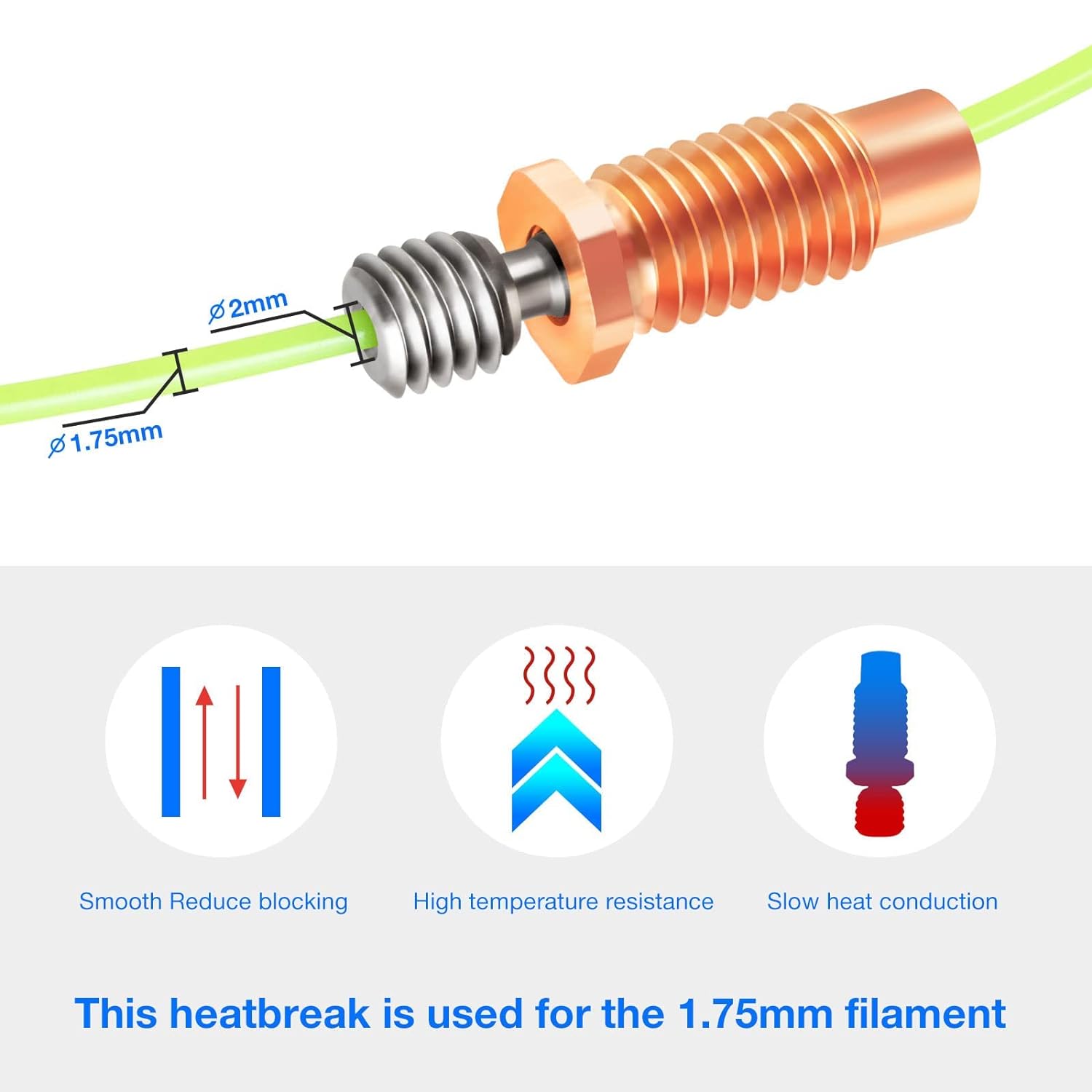 2 SZTUK E3D V6 Hotend Heatbrea – 3D Printing Titanium recenzja i cena