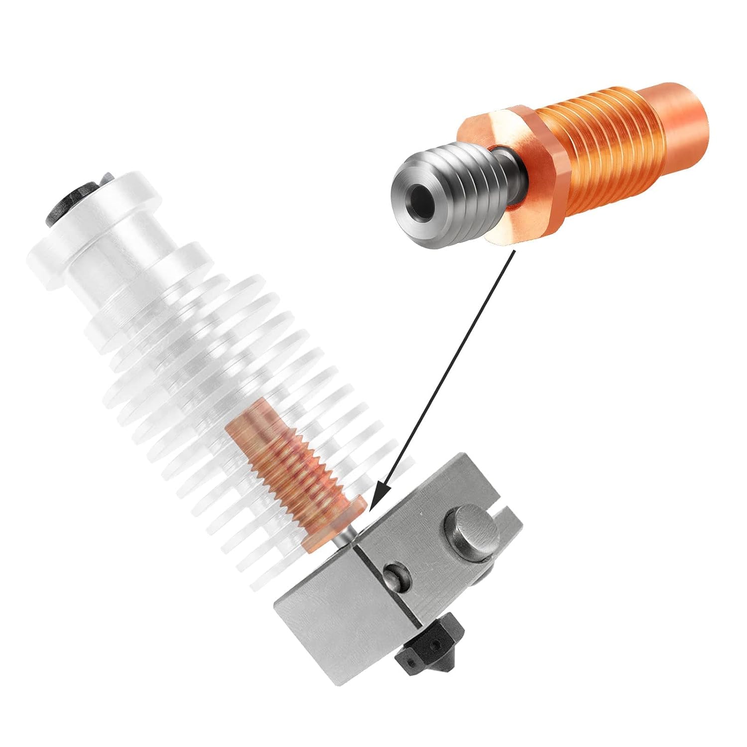 2 SZTUK E3D V6 Hotend Heatbrea – 3D Printing Titanium recenzja i cena